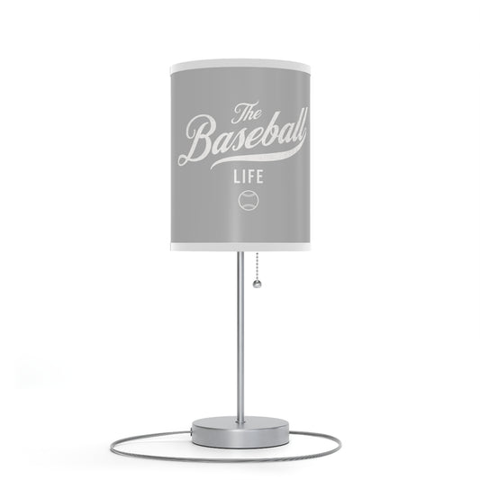 Table Lamp_Silver Gray w White Print
