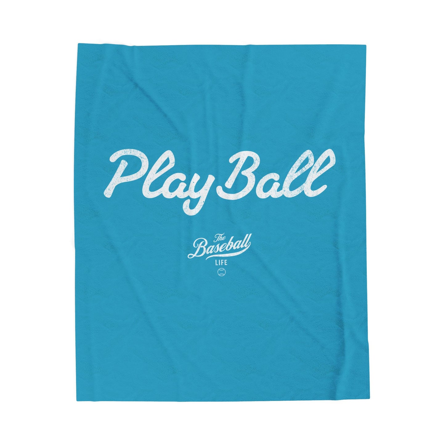 Velveteen Plush Blanket_Play Ball_Turquoise
