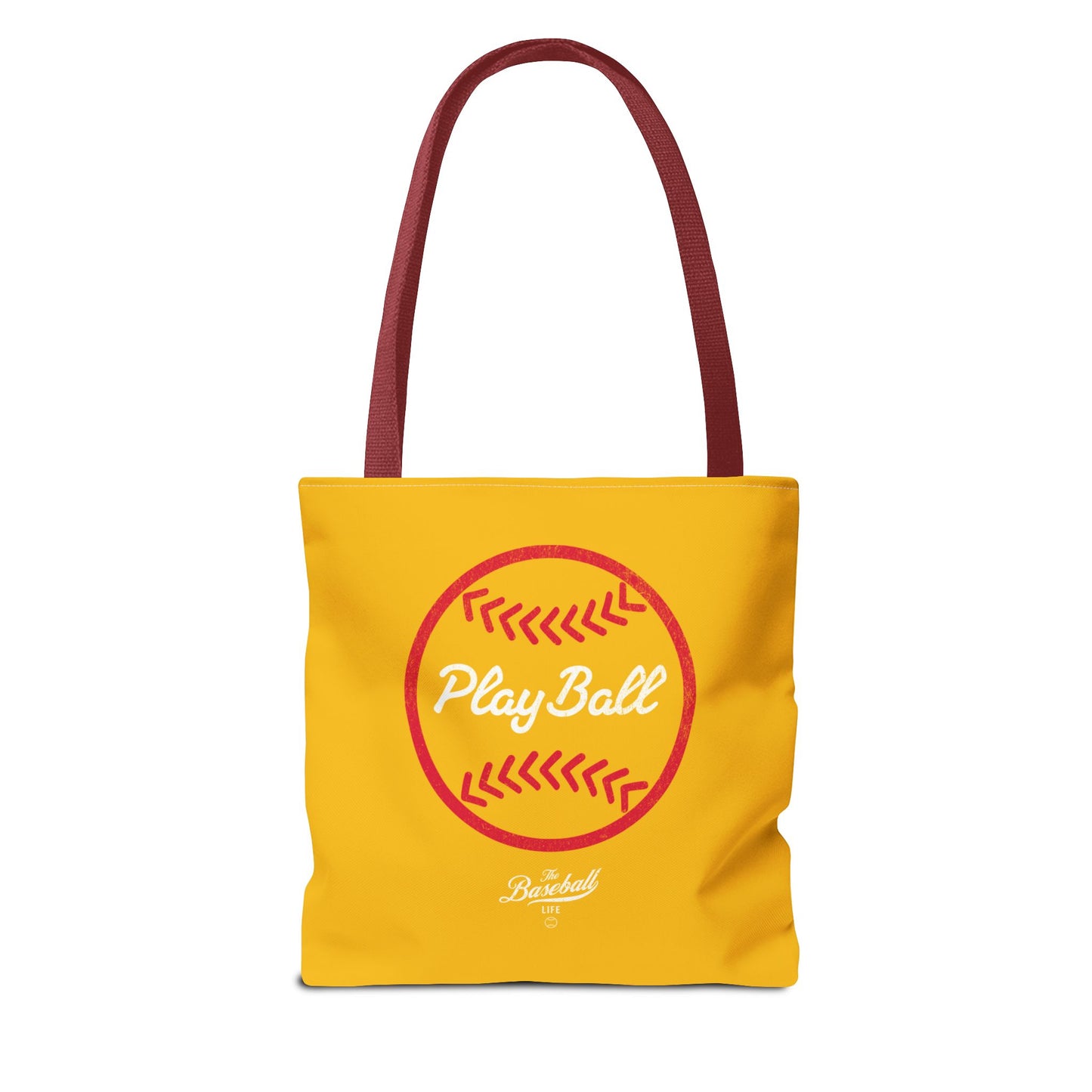 Baseball Icon Play Ball Tote Bag_Yellow Gold