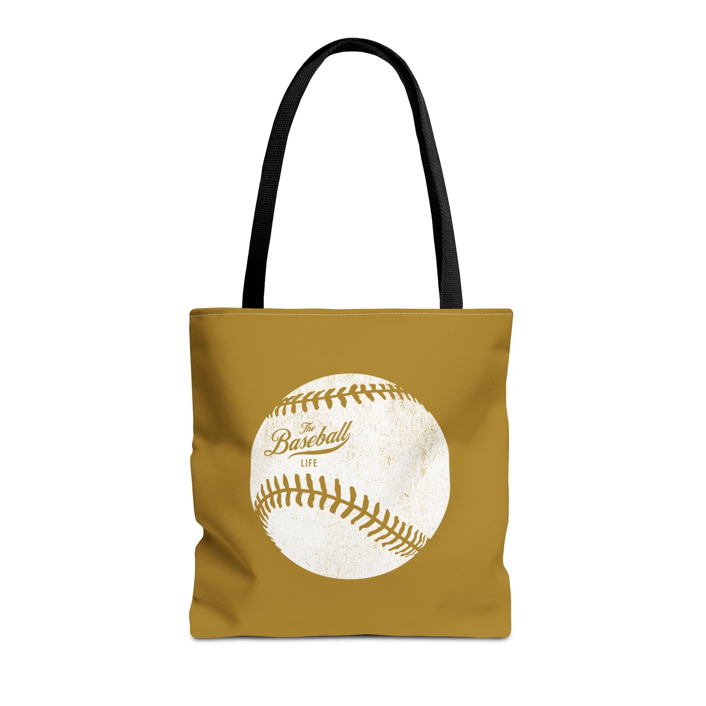 Weathered Baseball Tote Bag_Old Gold