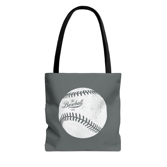 Weathered Baseball Tote Bag_Dark Gray