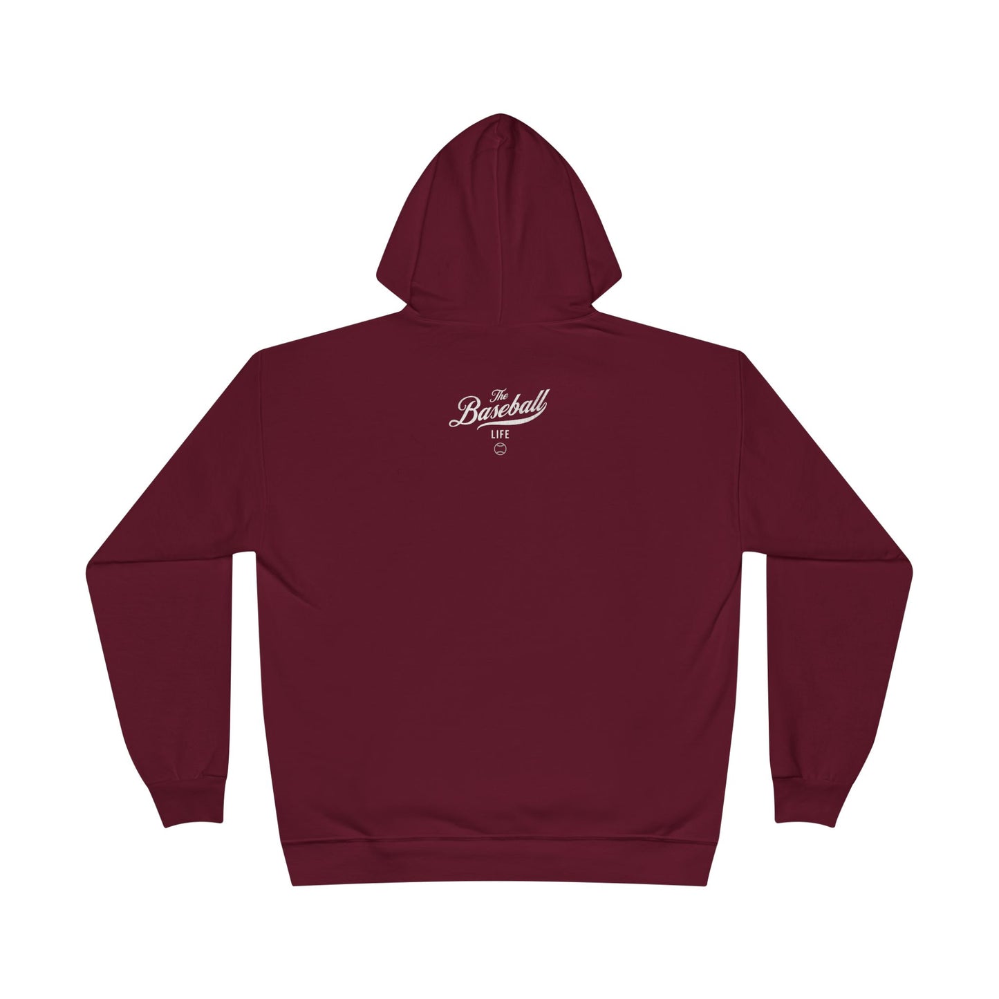 The Baseball Life Hoodie w/Grommets_White Print