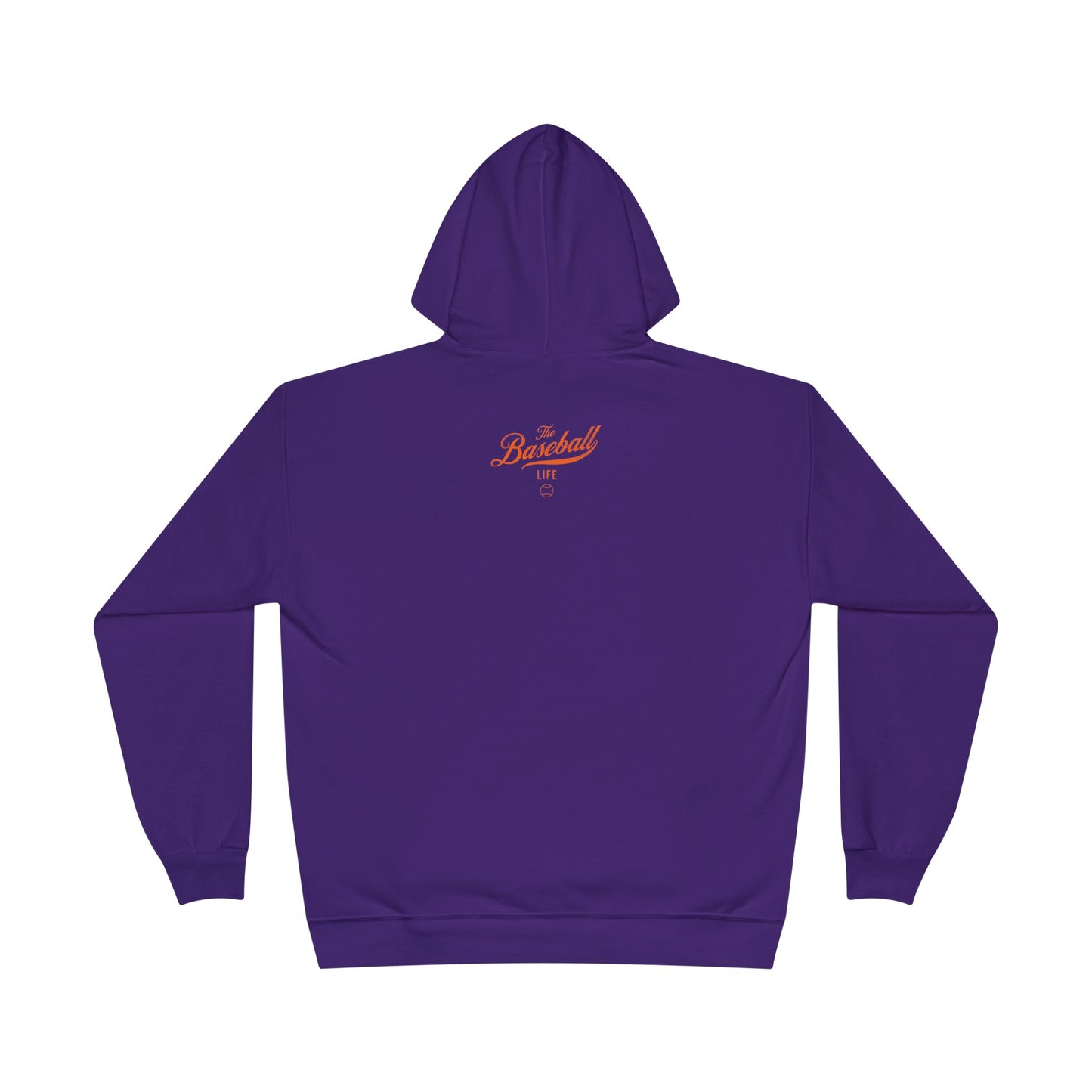 The Baseball Life Hoodie w/Grommets_Orange Print
