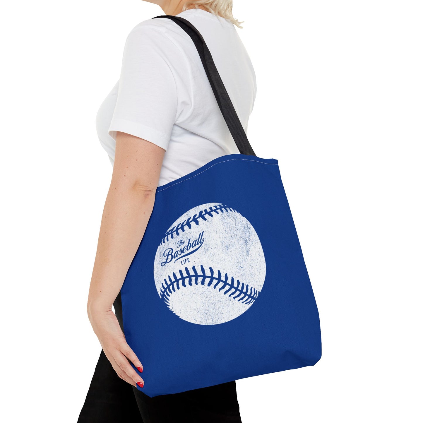 Weathered Baseball Tote Bag_Royal Blue