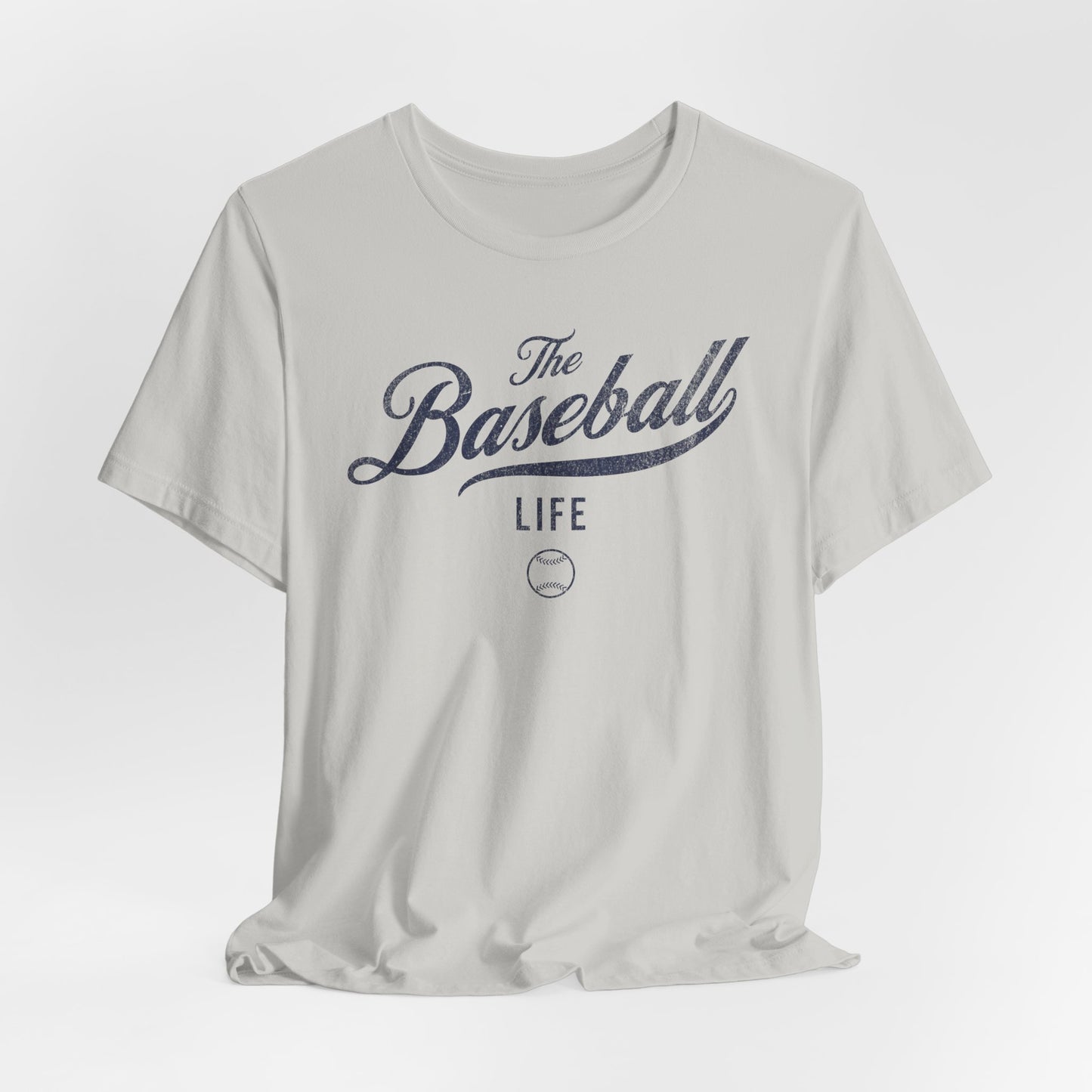 The Baseball Life Classic Script T-Shirt_Navy Print