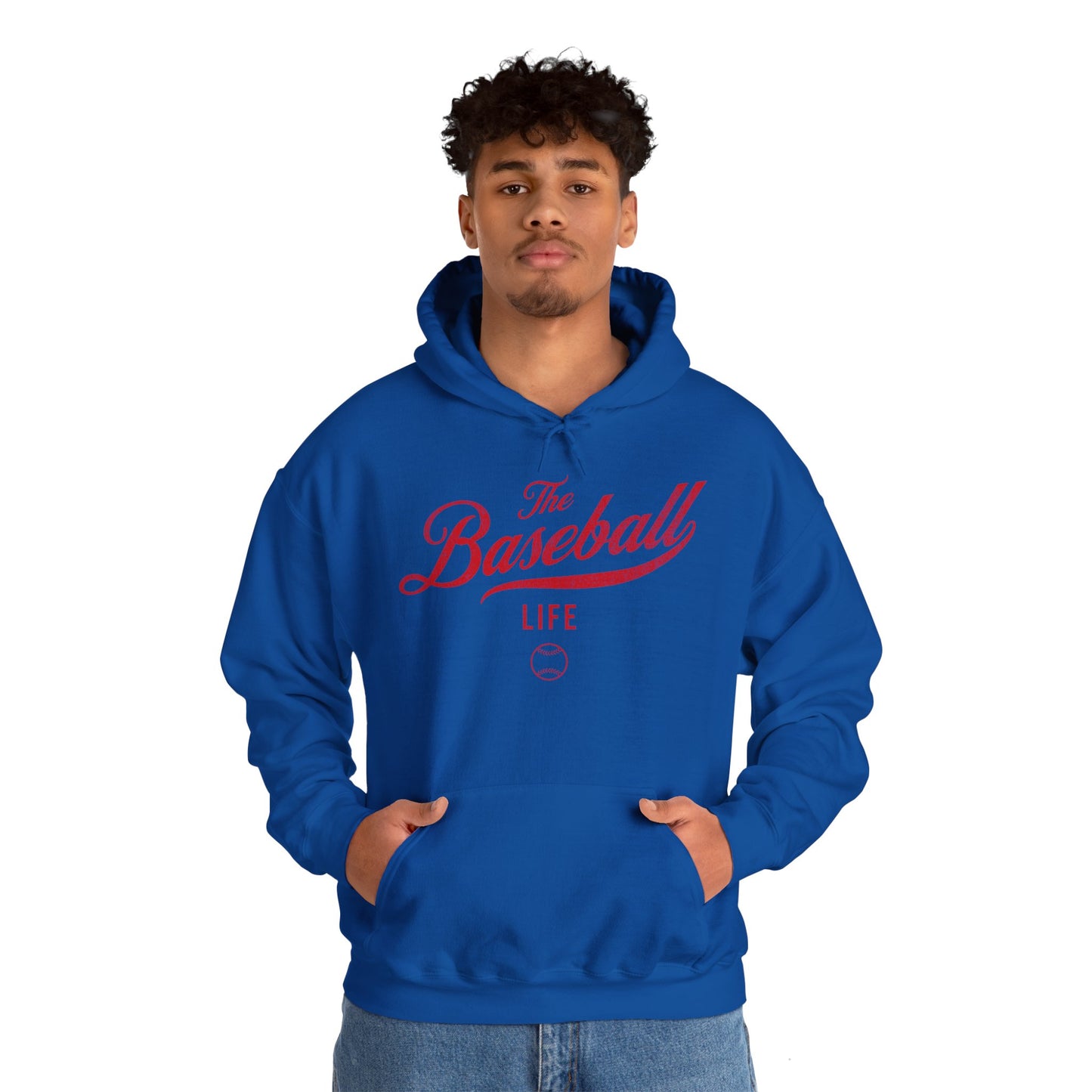 The Baseball Life Hoodie_Red Print