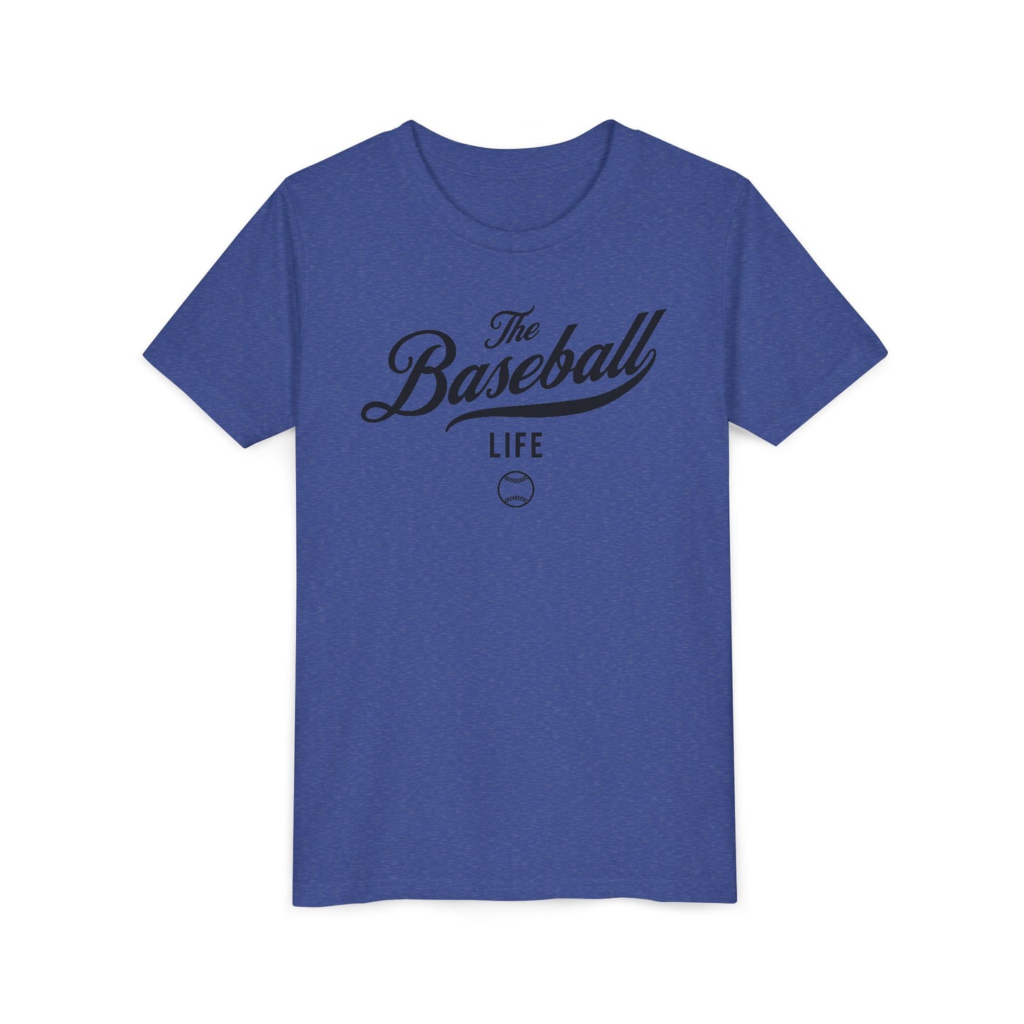 Youth The Baseball Life Classic Script T-Shirt_Black Print