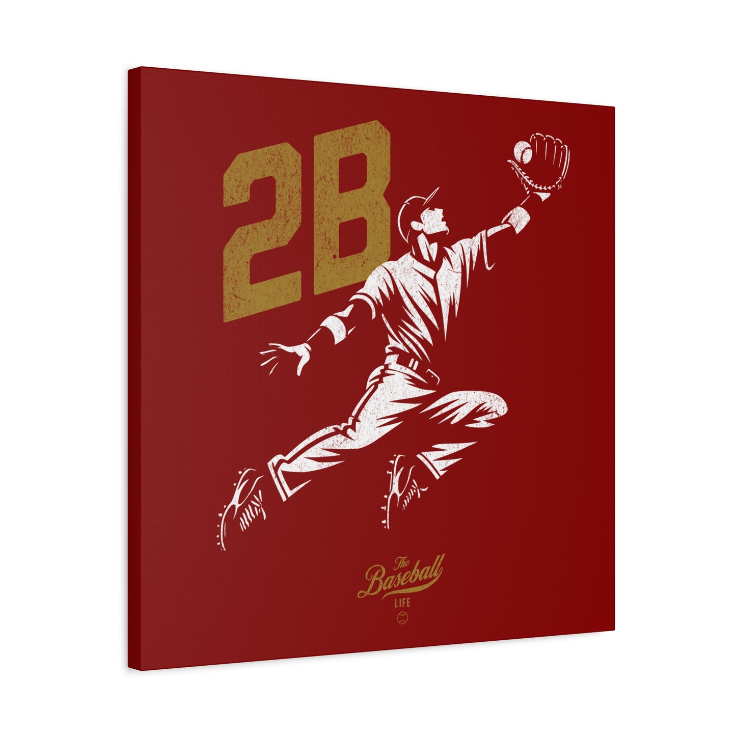 2B Second Base Wall Art Canvas_Cardinal Red