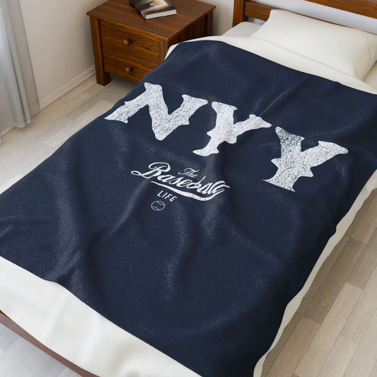 Velveteen Plush Blanket_The Baseball Life City Series_NYY