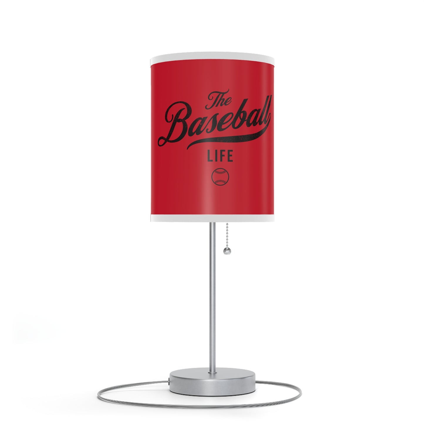 Table Lamp_Red w Black Print