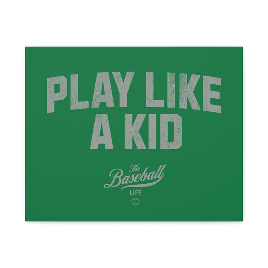 Play Like A Kid Wall Art Canvas_Green