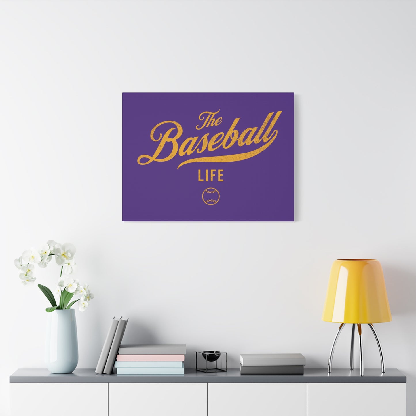 Wall Art Canvas_Purple w Yellow Gold