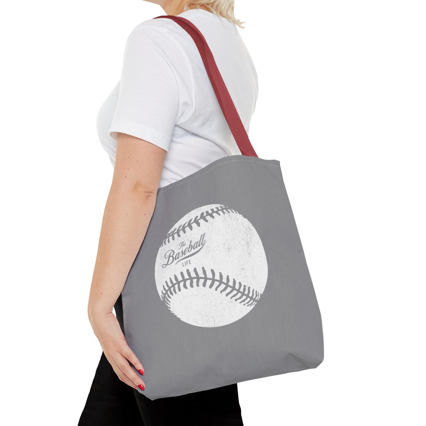 Weathered Baseball Tote Bag_Medium Gray