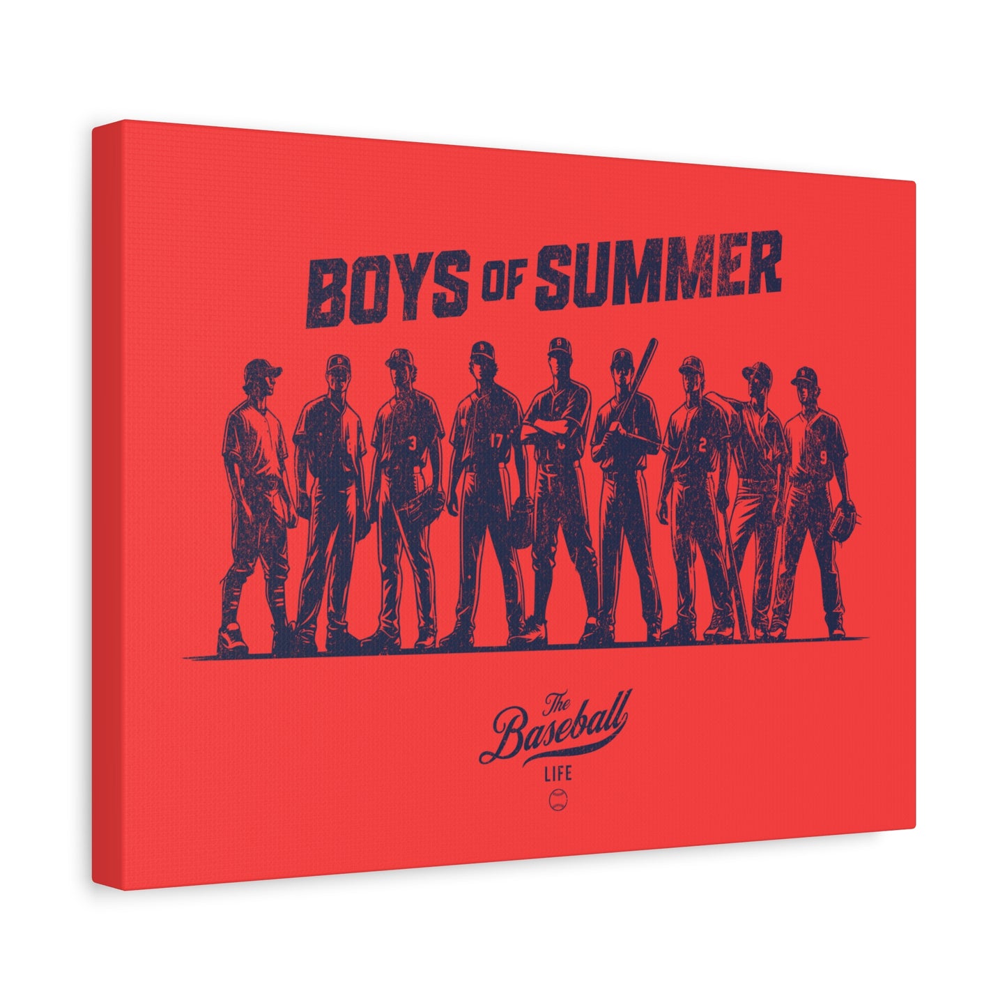 Boys of Summer Wall Art Canvas_Coral Red