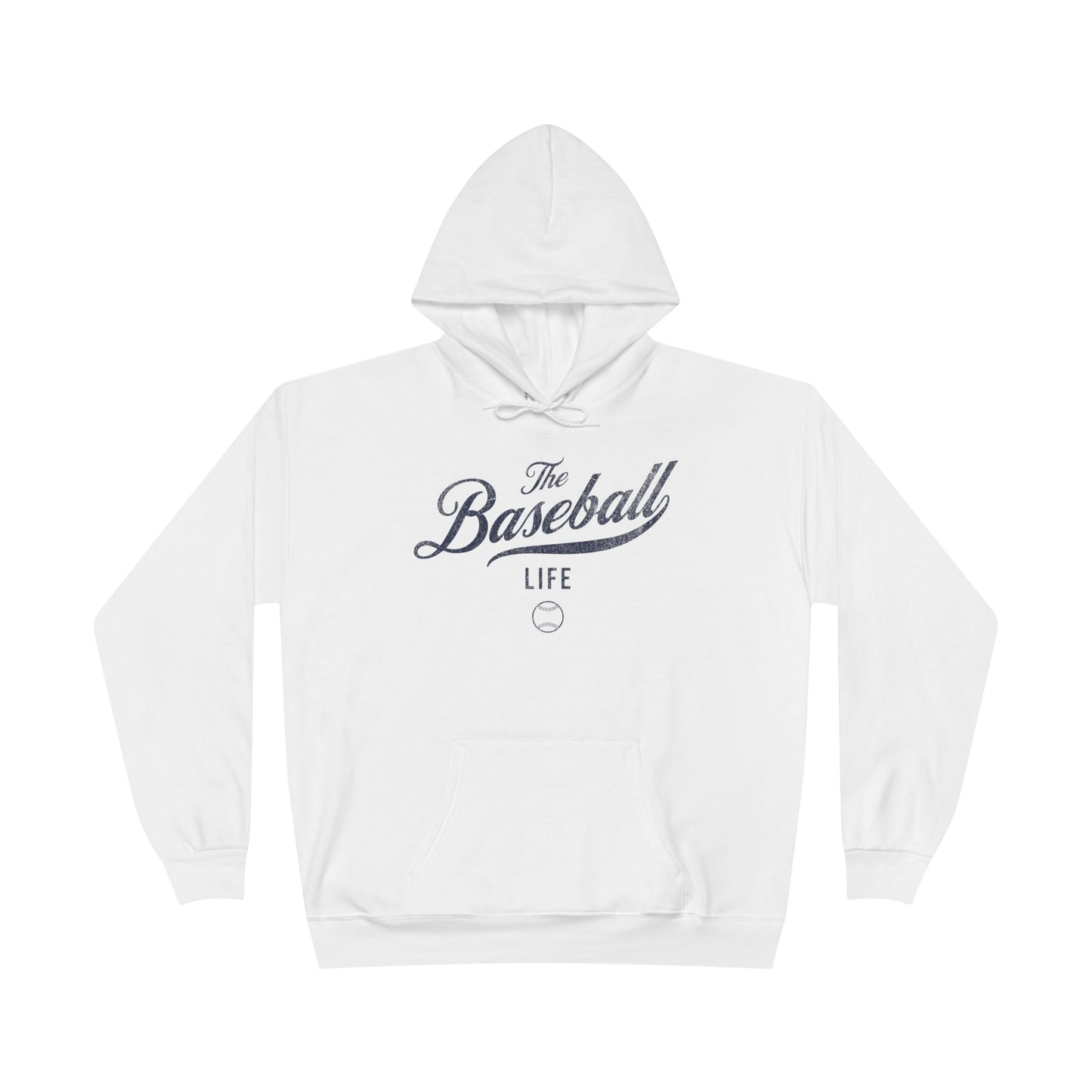 The Baseball Life Hoodie w/Grommets_Navy Print