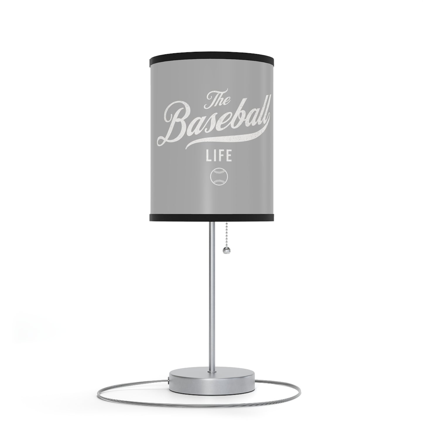 Table Lamp_Silver Gray w White Print