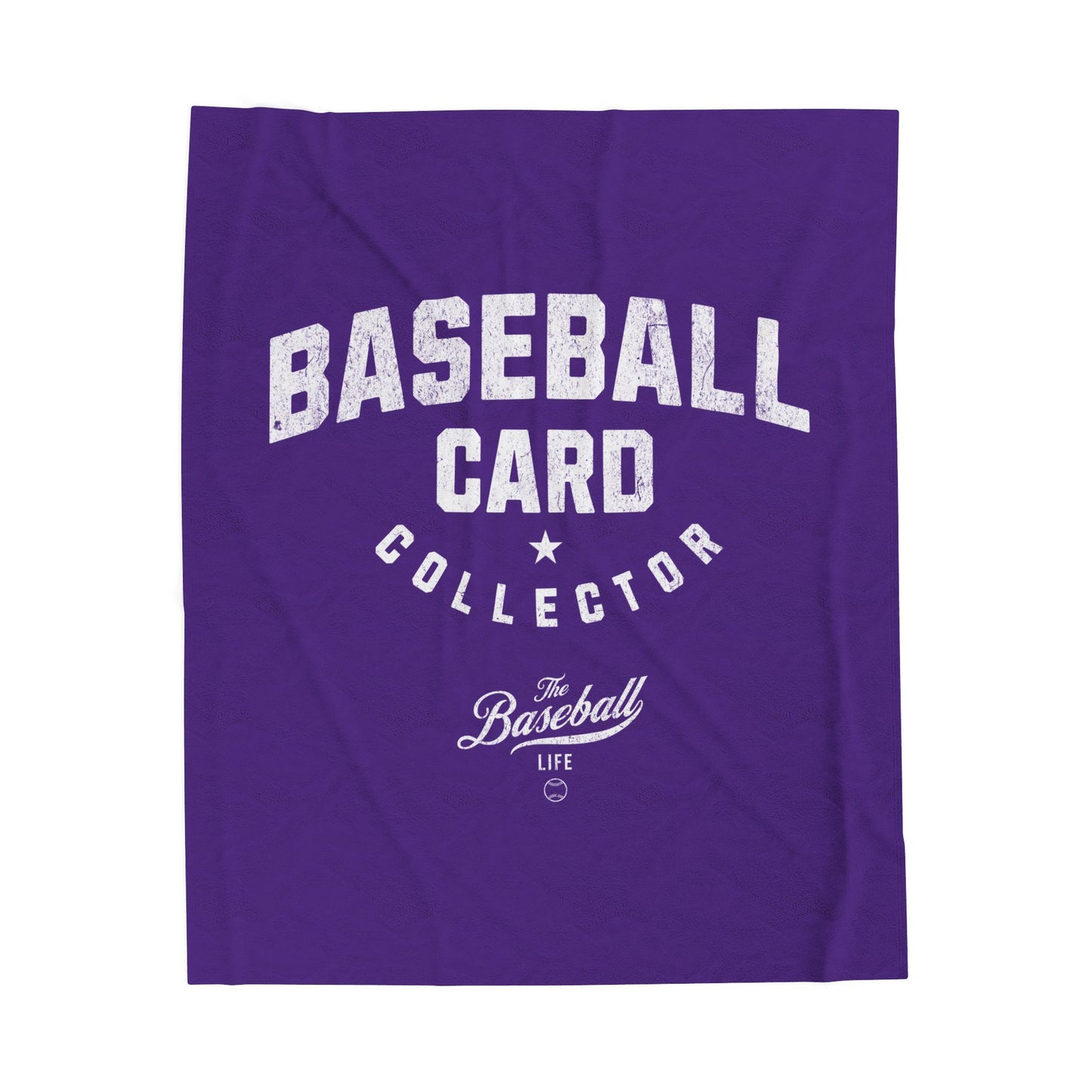 Velveteen Plush Blanket_Baseball Card Collector_Purple