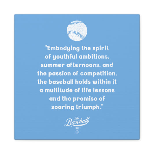 The Baseball Life "Verse" Wall Art Canvas_Carolina Blue