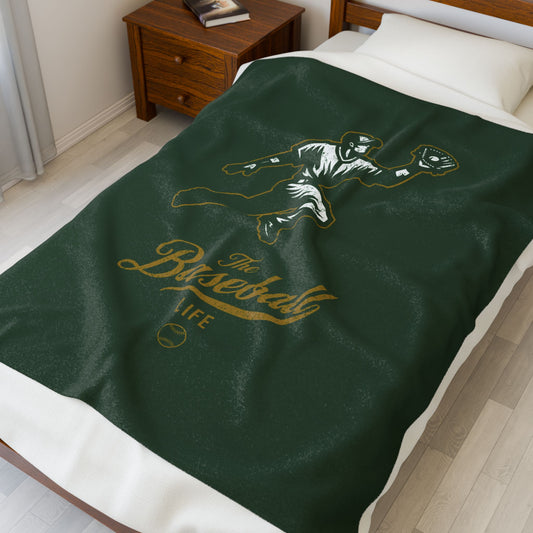 Velveteen Plush Blanket_Player Icon_Dark Forest Green