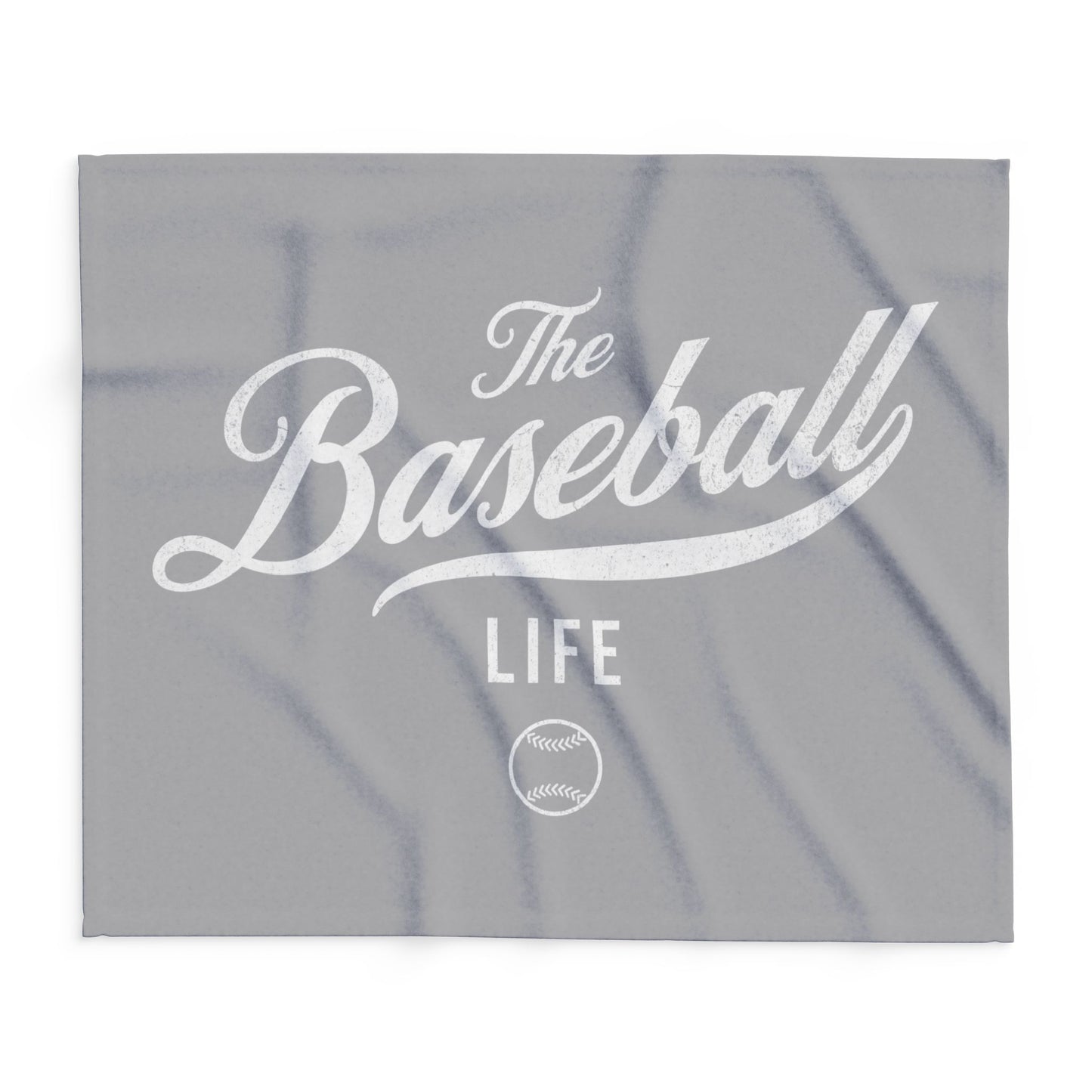 Fleece Blanket_Silver Gray w White Print