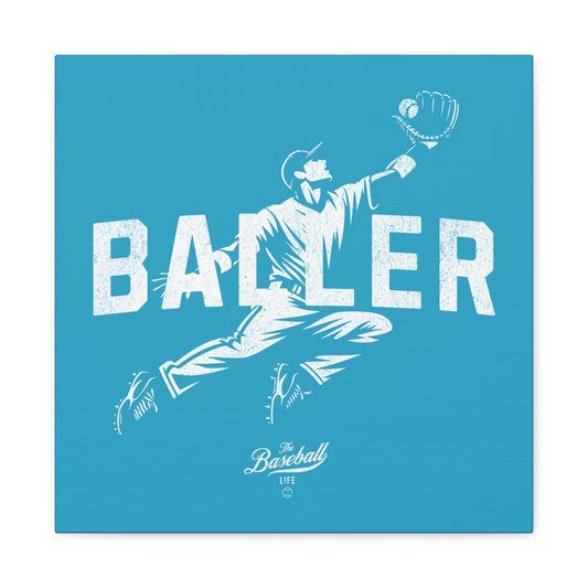 Baller Wall Art Canvas_Aqua