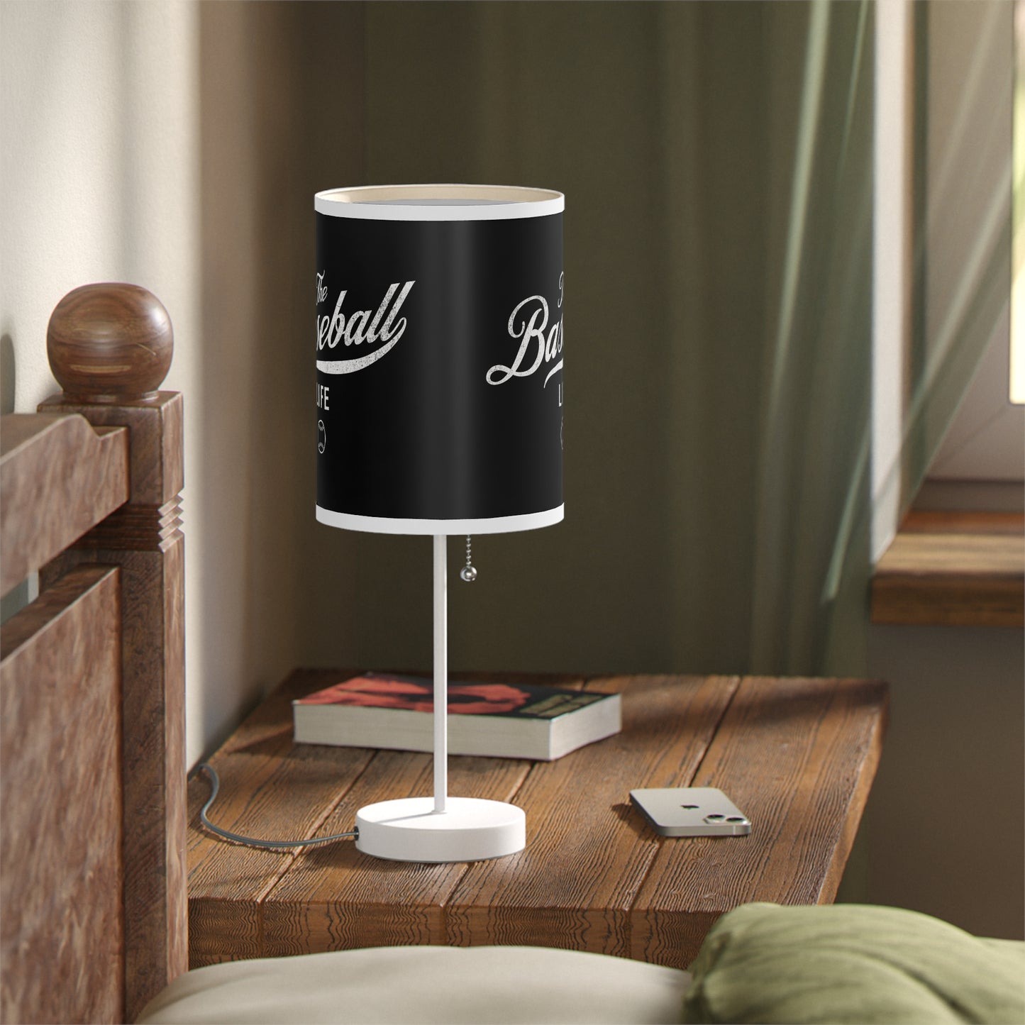 Table Lamp_Black w White Print