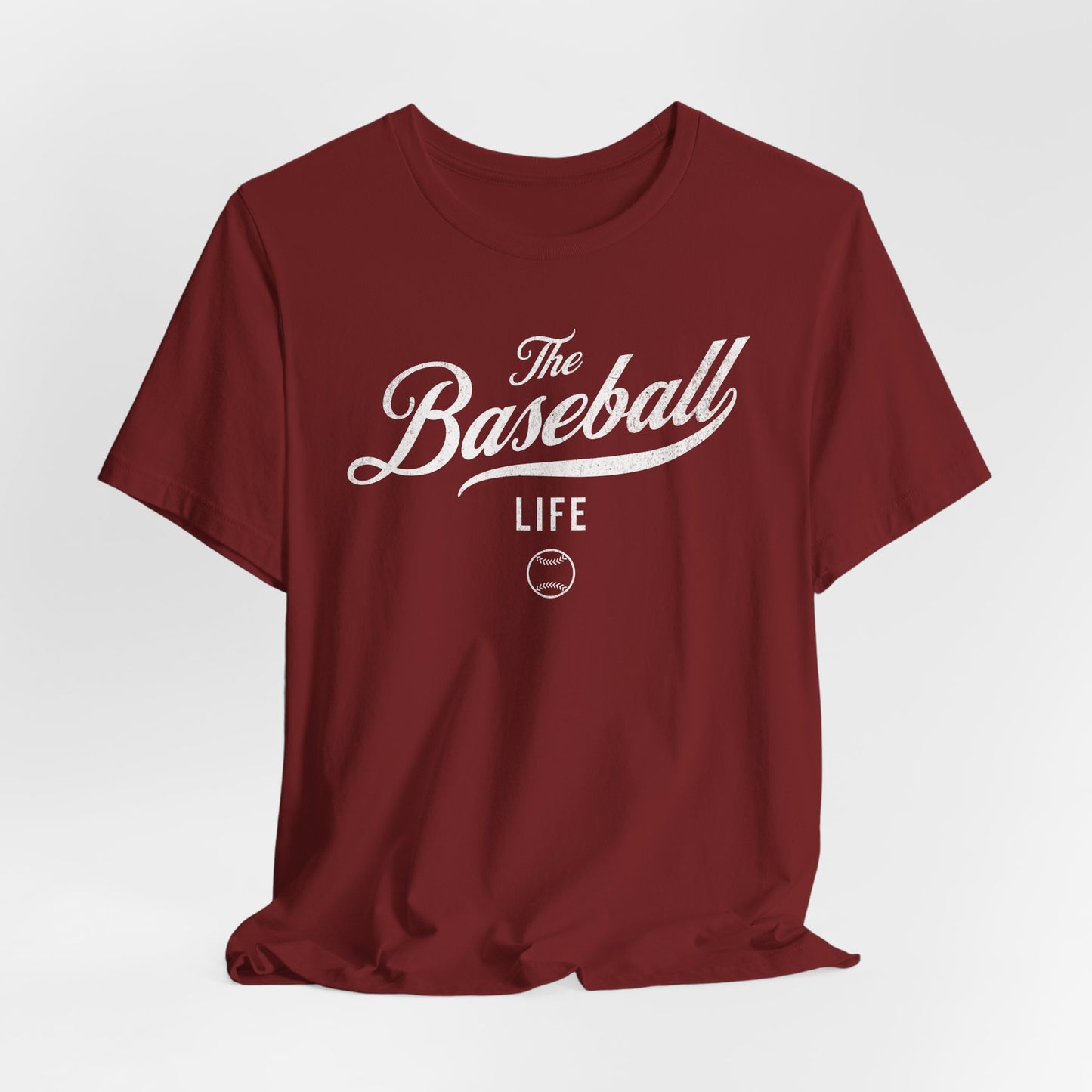 The Baseball Life Classic Script T-Shirt_White Print