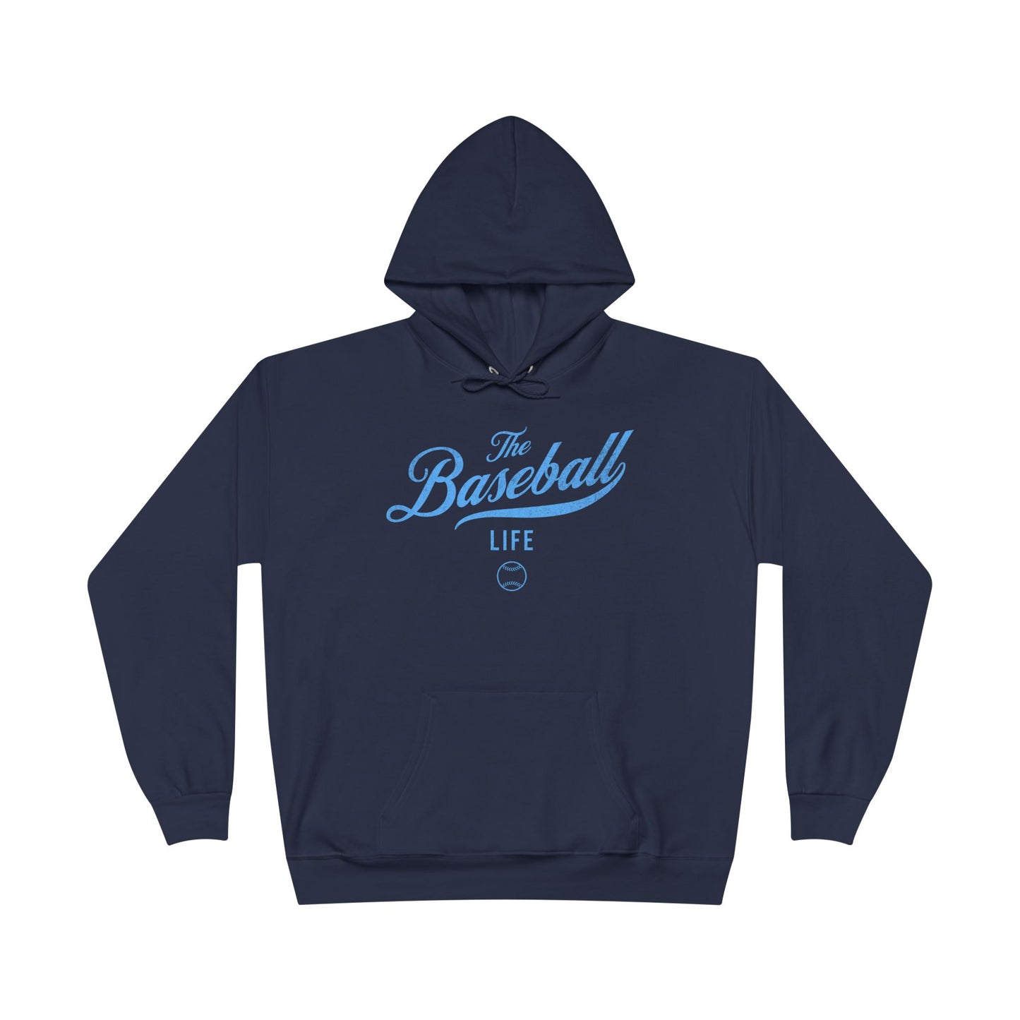 The Baseball Life Hoodie w/Grommets_Carolina Blue Print