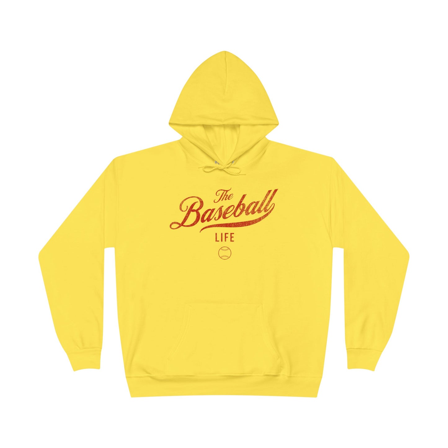 The Baseball Life Hoodie w/Grommets_Red Print