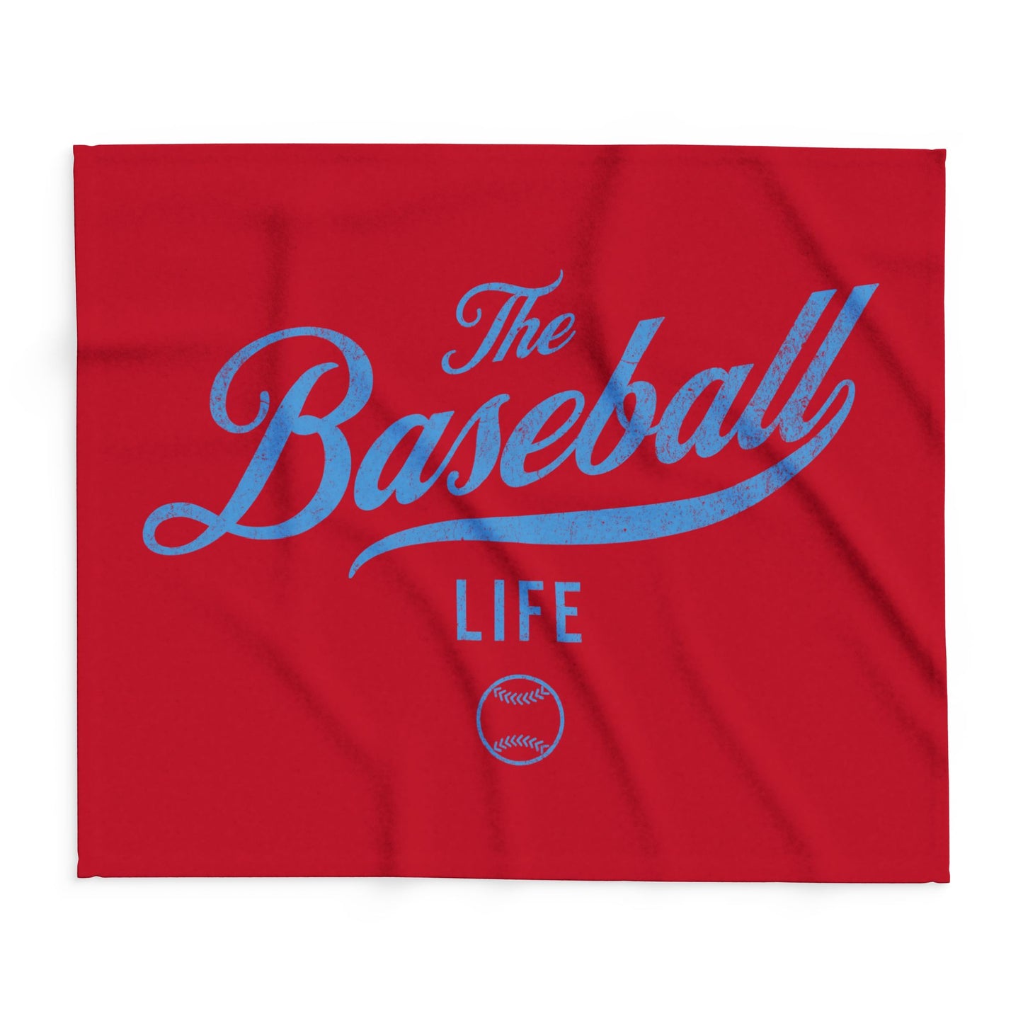Fleece Blanket_Red w Carolina Blue Print