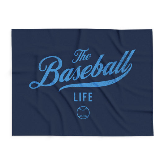 Fleece Blanket_Navy w Carolina Blue Print