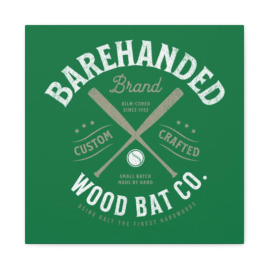 Barehanded Wood Bat Co. Wall Art Canvas_Green