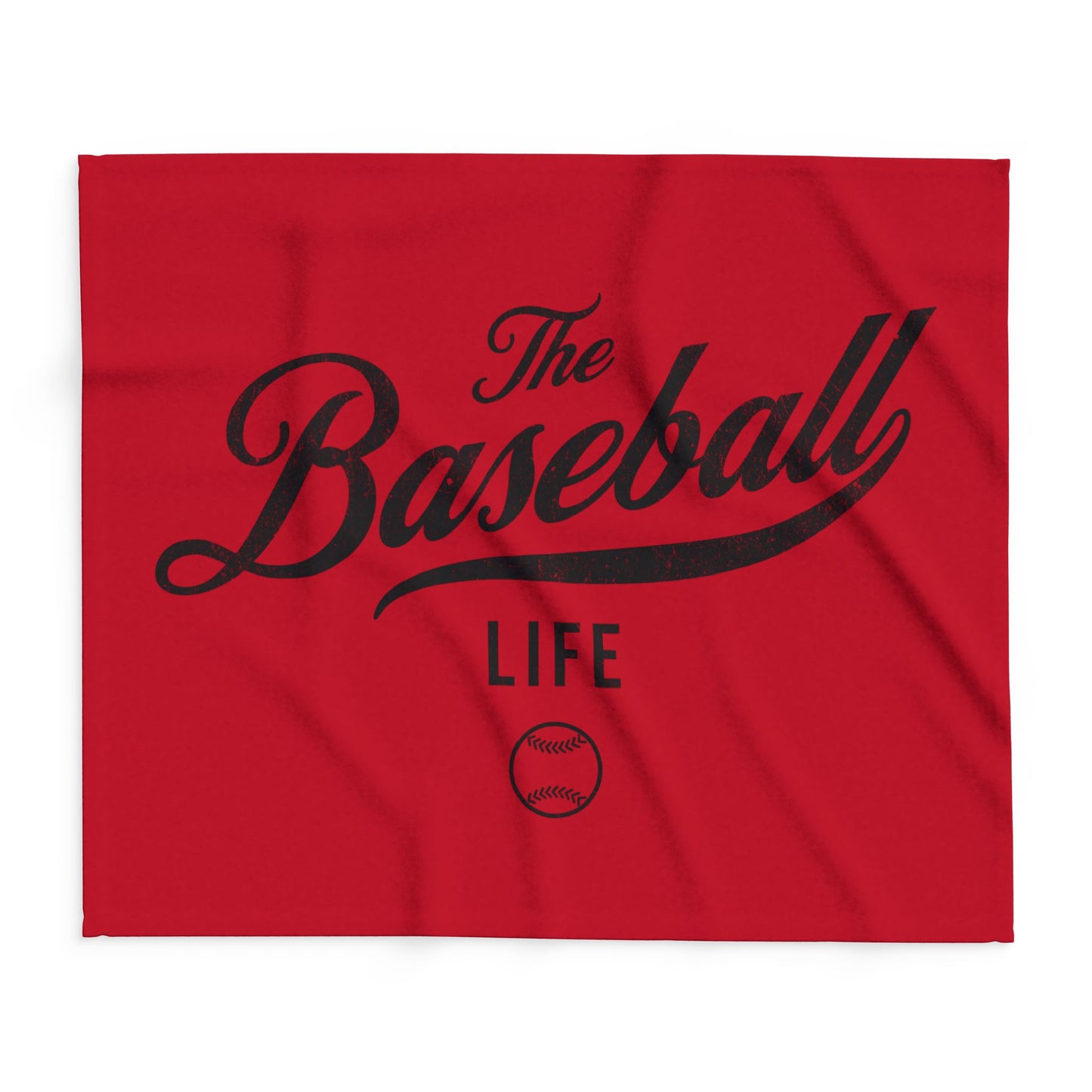 Fleece Blanket_Red w Black Print