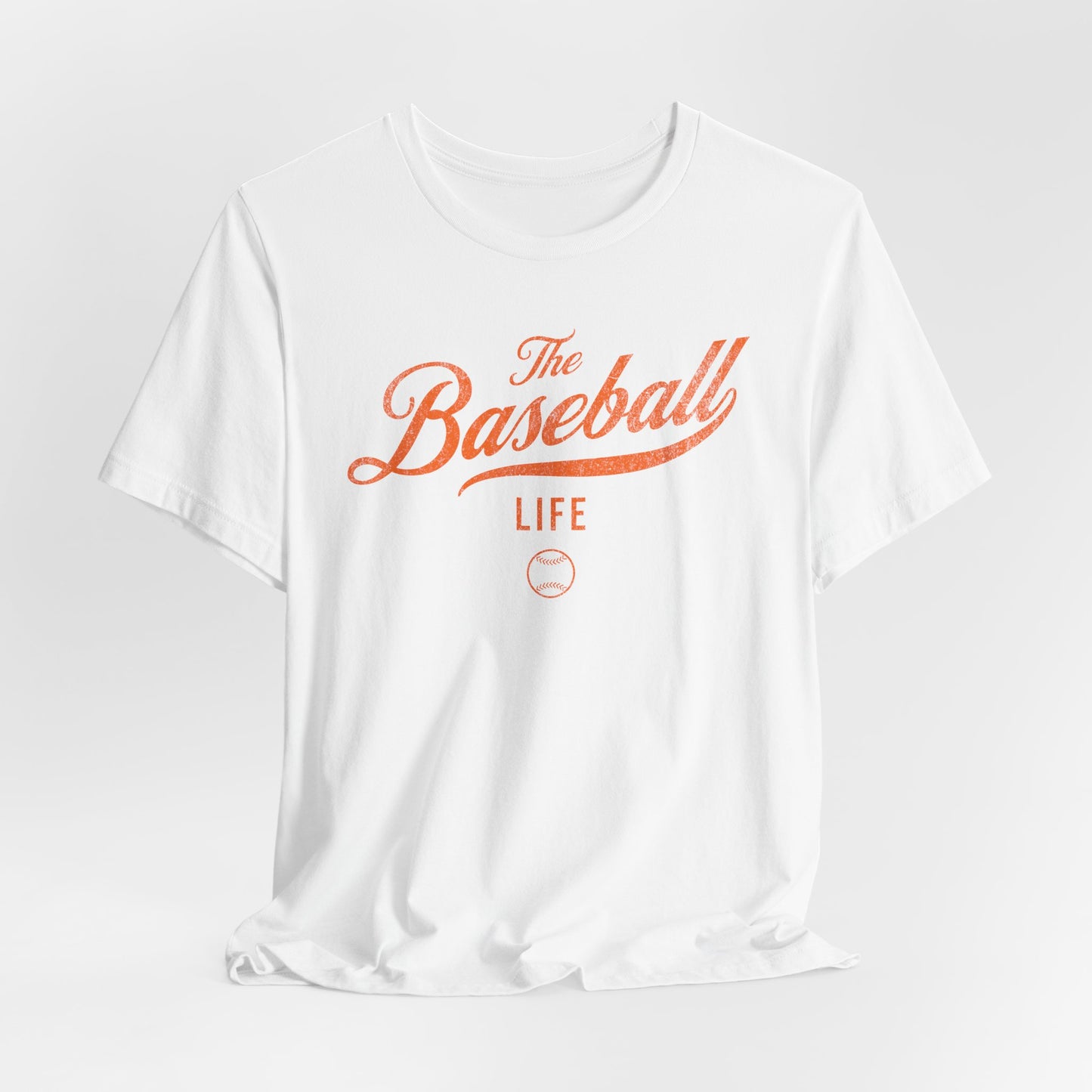 The Baseball Life Classic Script T-Shirt_Orange Print