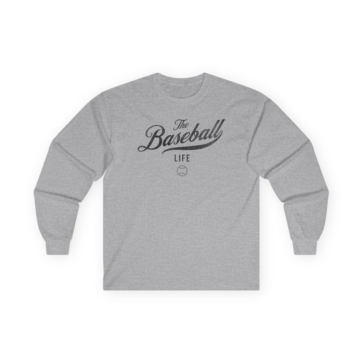 The Baseball Life Long Sleeve T-Shirt_Black Print