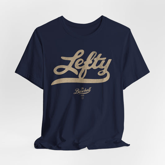 Lefty Baseball T-Shirt - Antique White Print