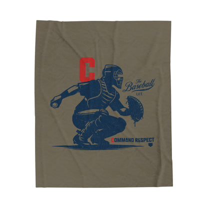 Velveteen Plush Blanket_Catcher_Command Respect_Army