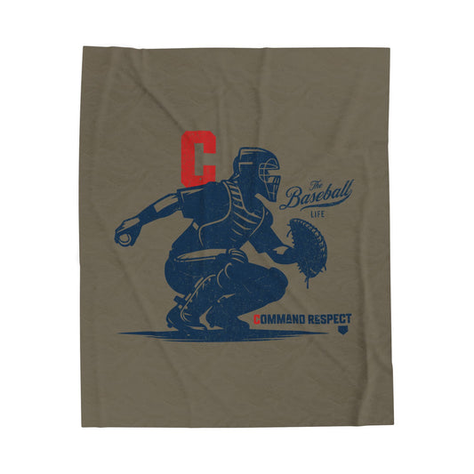 Velveteen Plush Blanket_Catcher_Command Respect_Army