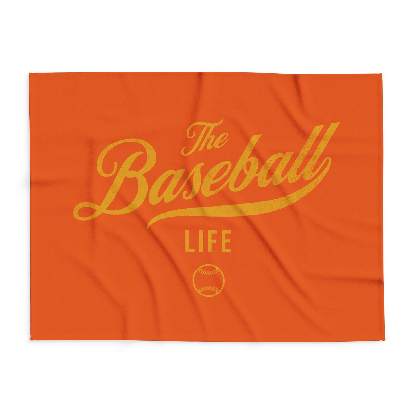Fleece Blanket_Orange w Yellow Gold Print