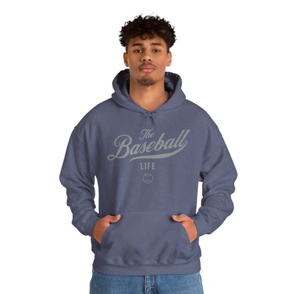 The Baseball Life Hoodie_Silver Gray Print