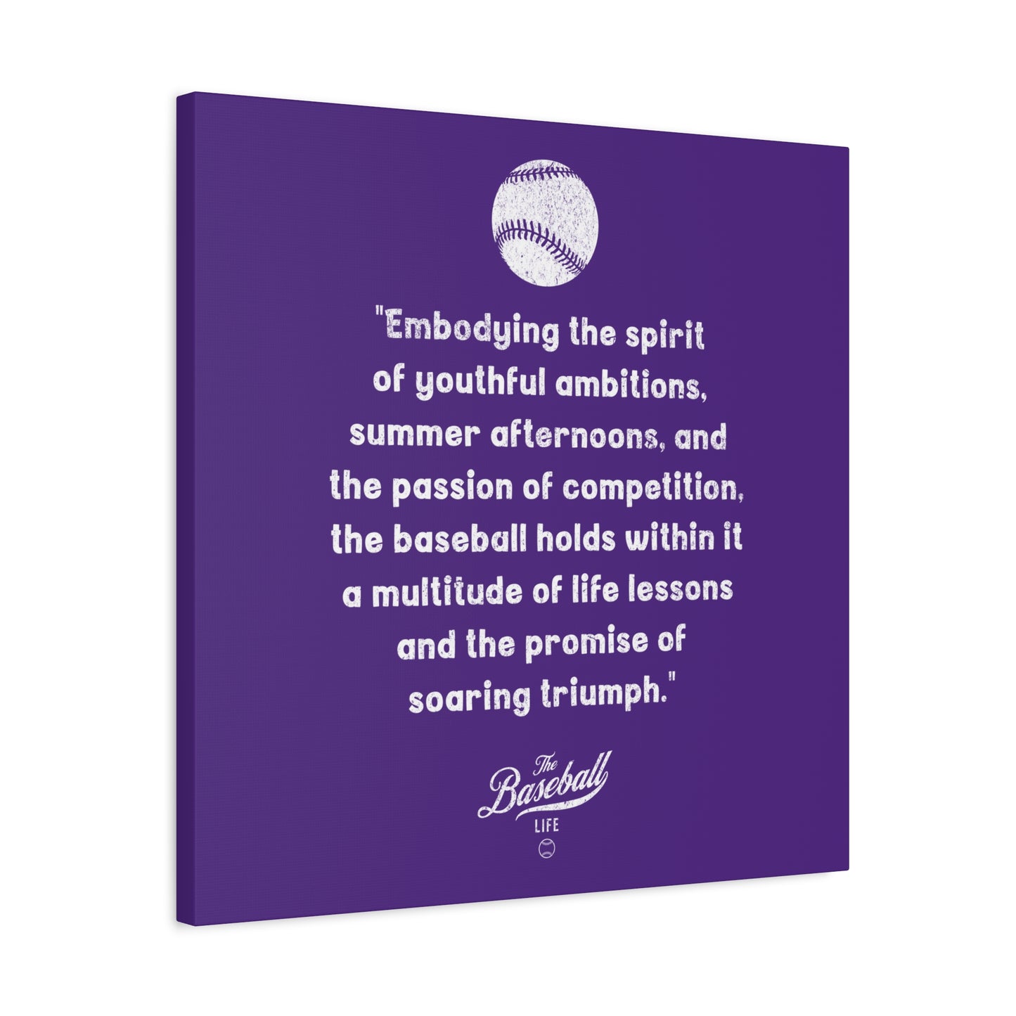 The Baseball Life "Verse" Wall Art Canvas_Purple