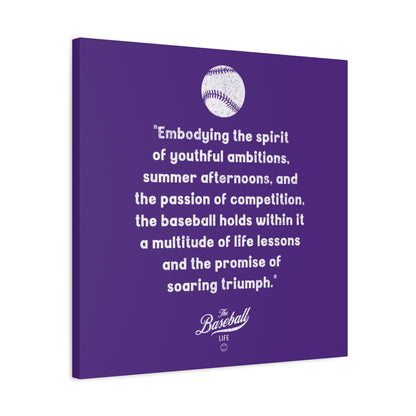 The Baseball Life "Verse" Wall Art Canvas_Purple