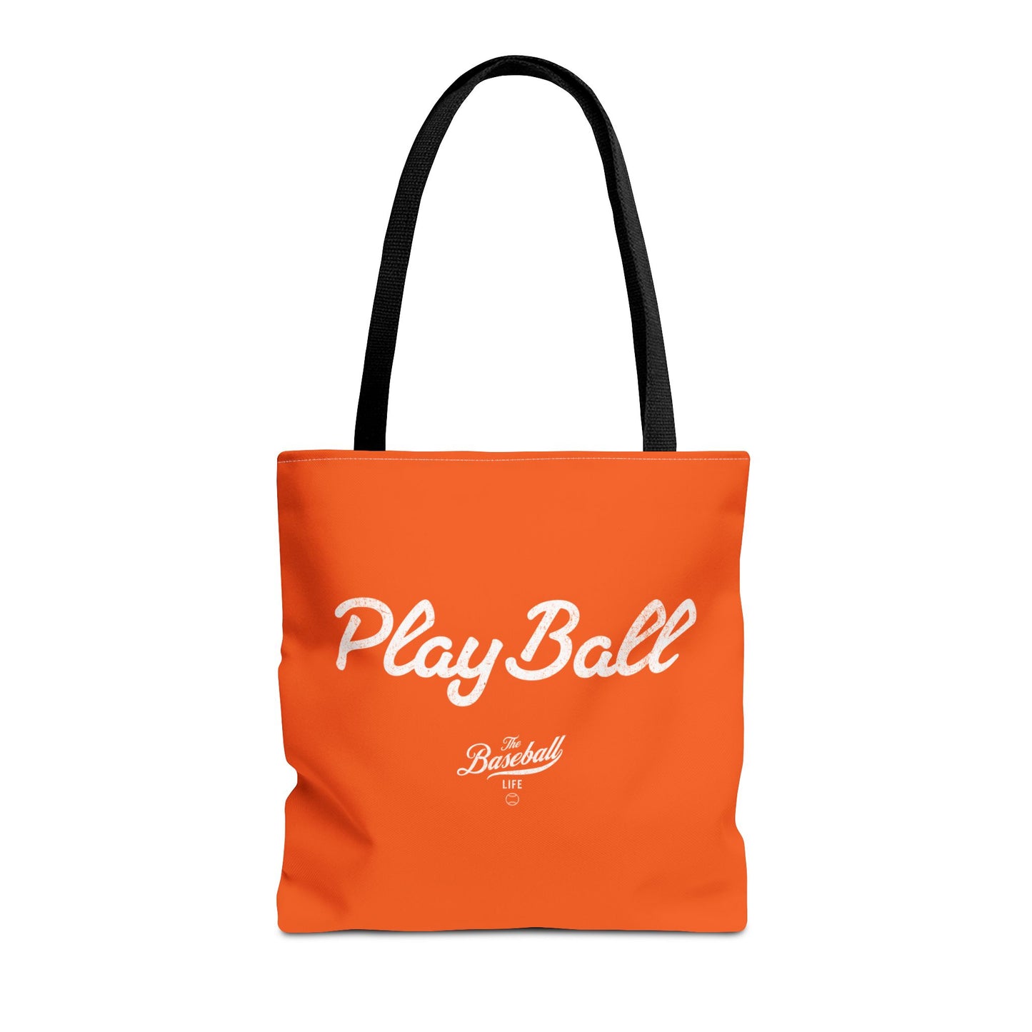 Play Ball Tote Bag_Orange with White Print