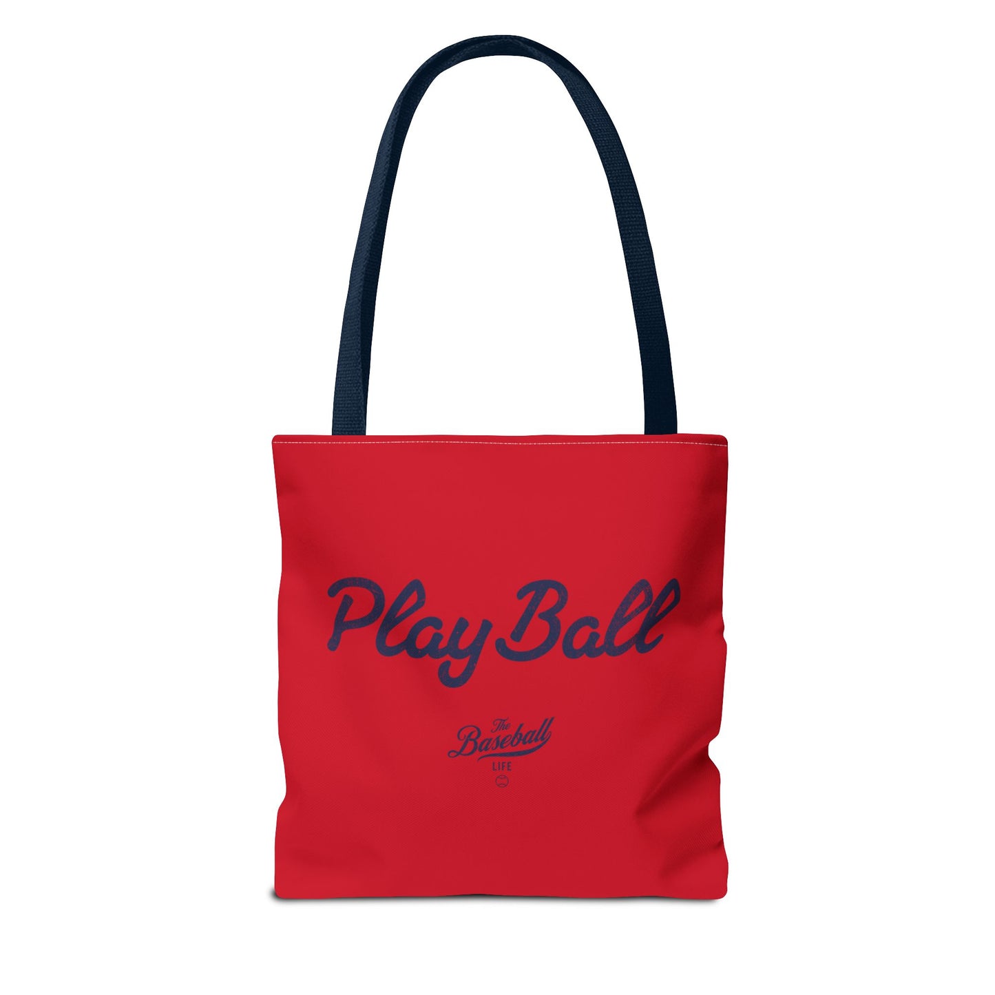 Play Ball Tote Bag_Red with Navy Print