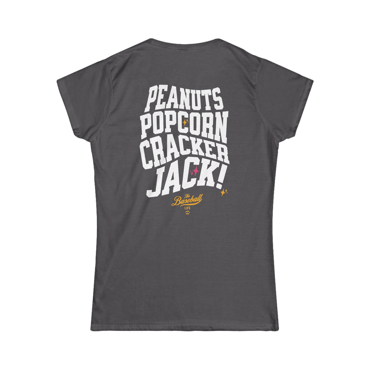 Peanuts Popcorn Crackerjack Women's Baseball T-Shirt