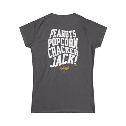 Peanuts Popcorn Crackerjack Women's Baseball T-Shirt