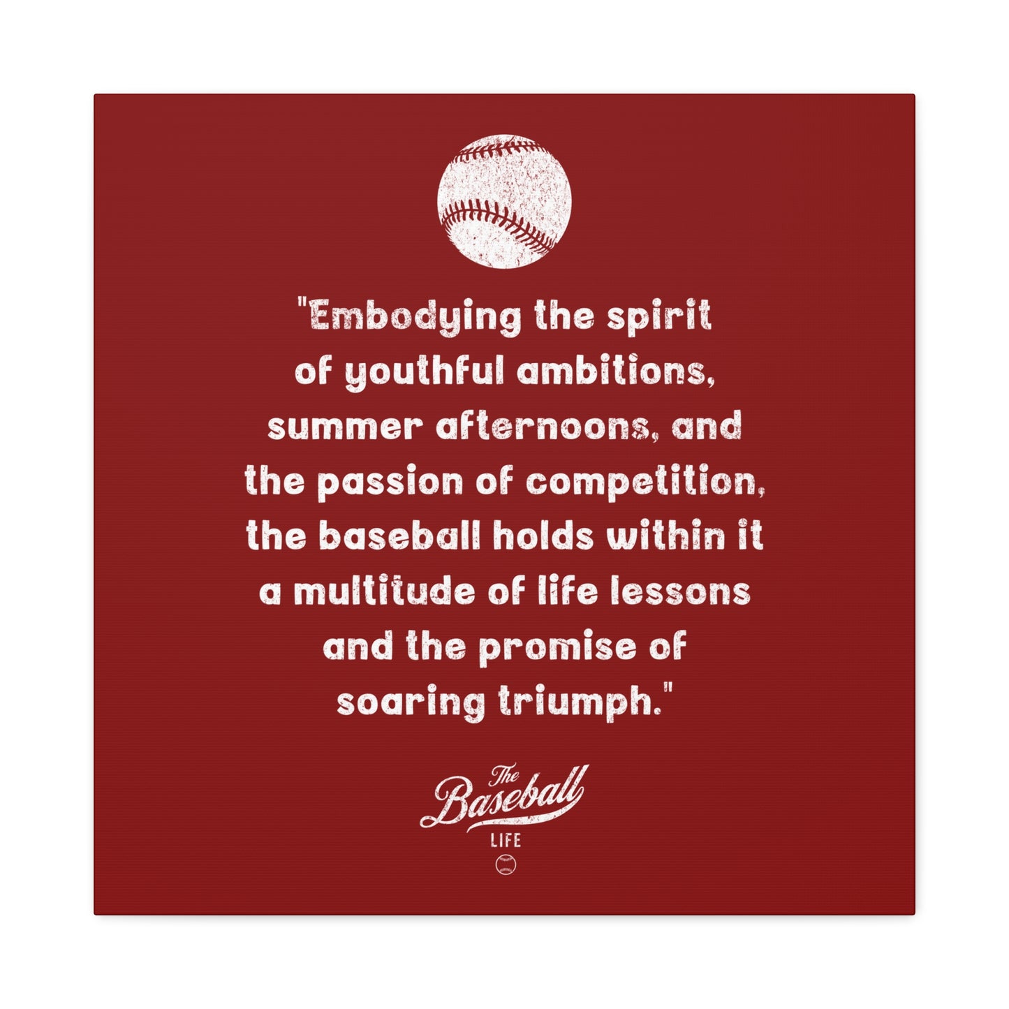 The Baseball Life "Verse" Wall Art Canvas_Cardinal Red