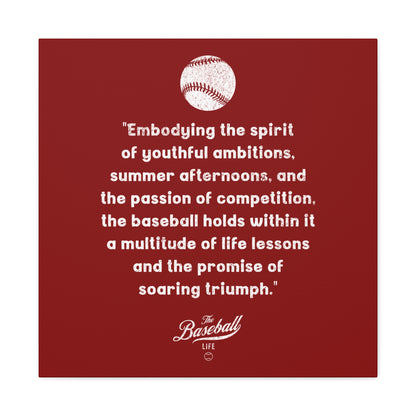 The Baseball Life "Verse" Wall Art Canvas_Cardinal Red