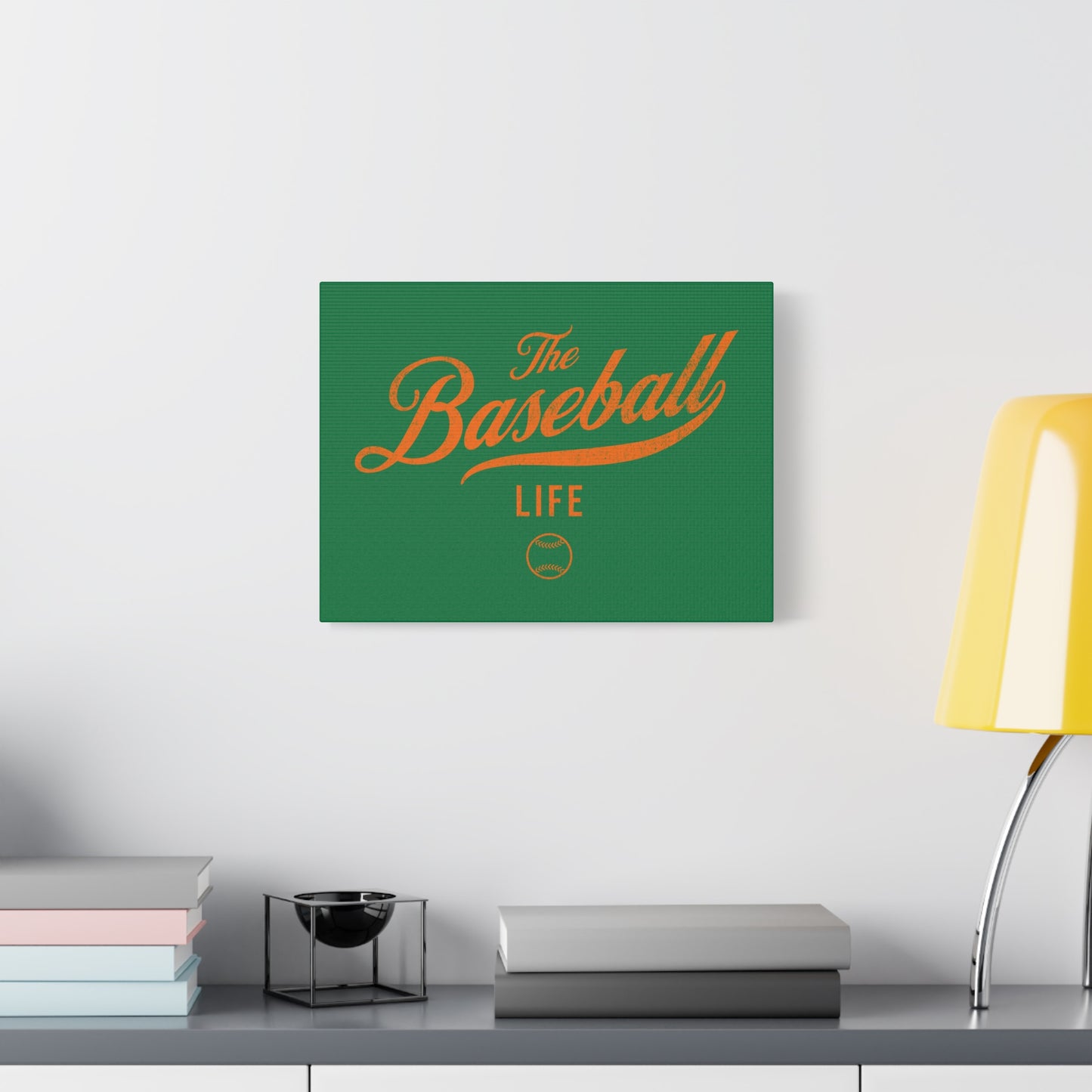 Wall Art Canvas_Green w Orange