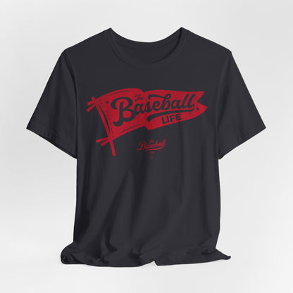 Baseball Pennant T-Shirt - Red Print